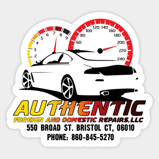 Authentic Auto Color Logo Back Sticker